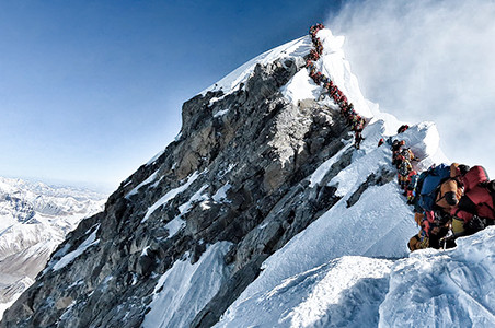 Stau auf dem Everest
