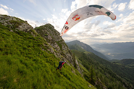 Die ersten vier Athleten sind im Ziel